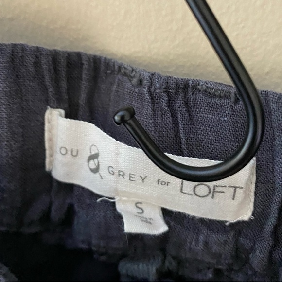 Women’s Lou & Grey Dark Gray Linen Tie Waist Paperbag Shorts Size Small - Picture 4 of 6